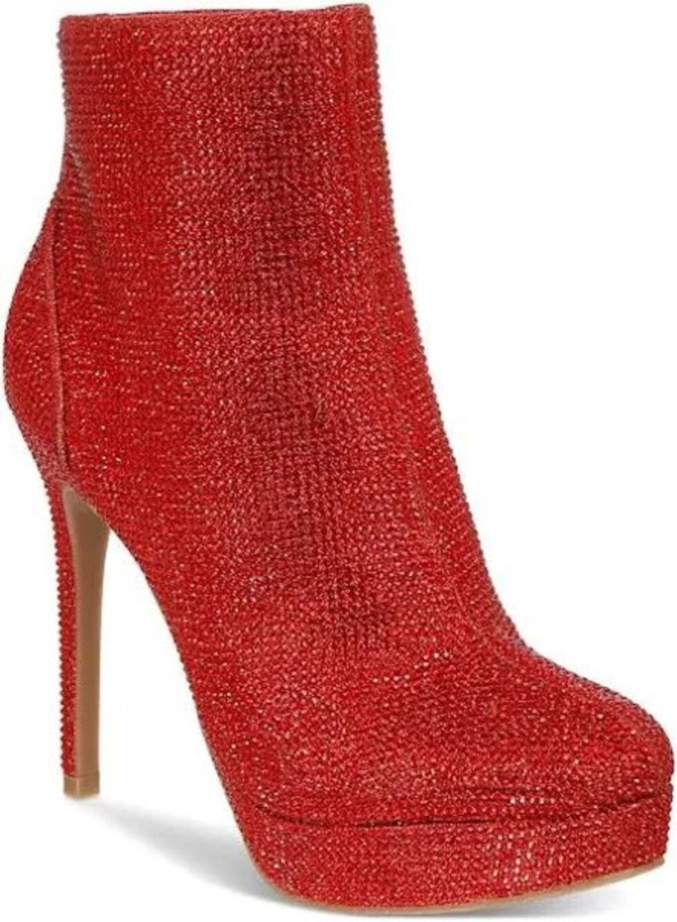 THALIA SODI Women's Chiara Platform Booties - Size 7M - Red Rhinestones - New
